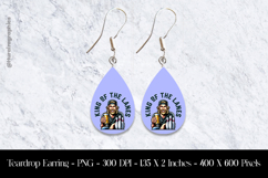 King Of The Lanes Teardrop Earring Sublimation Product Image 1