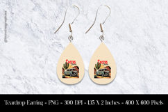 Cactus Cruise Teardrop Earring Sublimation Product Image 1