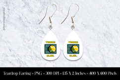 Tennis Club Teardrop Earring Sublimation Product Image 1
