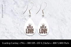 Self Love Teardrop Earring Sublimation Product Image 1