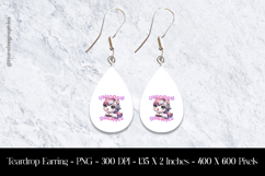 Unicorn Dreams Teardrop Earring Sublimation Product Image 1