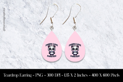 Panda Love Forever Teardrop Earring Sublimation Product Image 1