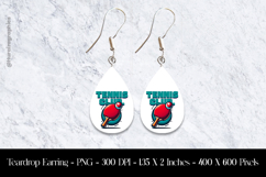 Tennis Club Teardrop Earring Sublimation Product Image 1