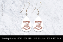 Coffee is My Spirit Animals Teardrop Earring Sublimation Product Image 1