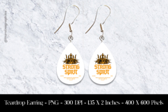 Strong Sprit Teardrop Earring Sublimation Product Image 1