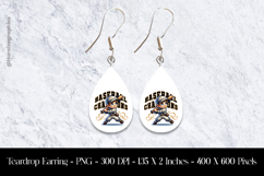 Baseball Champian Teardrop Earring Sublimation Product Image 1