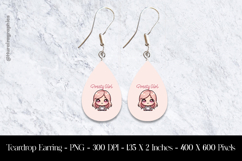 Preety Girl Teardrop Earring Sublimation Product Image 1