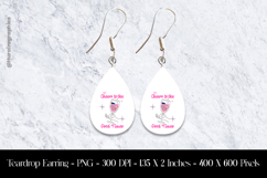 Cheers To The Good Times Teardrop Earring Sublimation Product Image 1