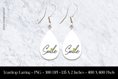 Smile Teardrop Earring Sublimation Product Image 1