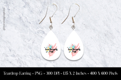 Love Yourself First Teardrop Earring Sublimation Product Image 1