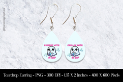 Chillin With A Sap Teardrop Earring Sublimation Product Image 1