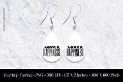 Love &amp; Happiness Start With You Teardrop Earring Sublimation Product Image 1