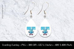 Cool Sips Teardrop Earring Sublimation Product Image 1
