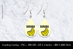 Banana Teardrop Earring Sublimation Product Image 1