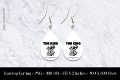 The King Teardrop Earring Sublimation Product Image 1