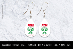 Pizza Hot &amp; Fresh Teardrop Earring Sublimation Product Image 1