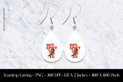 Hot Spicy Teardrop Earring Sublimation Product Image 1