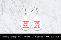 Apple Love Kawaii Food Teardrop Earring Sublimation Product Image 1