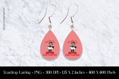Retro Coffee Fuel Cartoon Teardrop Earring Sublimation Product Image 1