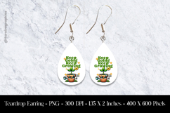 Keep Going Keep Growing Teardrop Earring Sublimation Product Image 1