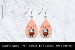 Cup Of Chocolate Teardrop Earring Sublimation Product Image 1