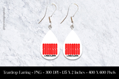 Success Limitless Teardrop Earring Sublimation Product Image 1
