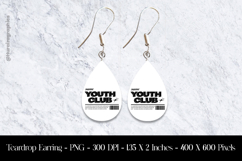 Youth Club Teardrop Earring Sublimation Product Image 1