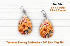 Fall Flower Teardrop Earring | Heart Teardrop Earring Product Image 1
