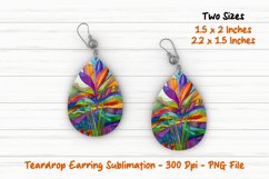 Whimsical Crocus Flower Teardrop Earring | Teardrop Earring Product Image 1