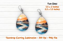 Watercolor Scene Teardrop Earring |Teardrop Earrings Product Image 1