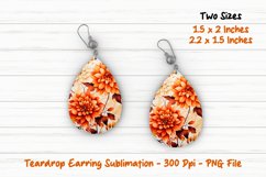 Fall Flower Teardrop Earring | Heart Teardrop Earring Product Image 1