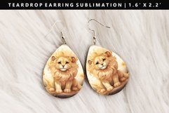 Zodiac Sign Teardrop Earring Sublimation PNG Design Product Image 1