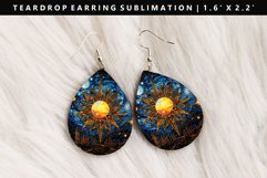 Celestial Teardrop Earring Sublimation PNG Design Product Image 1