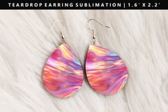 Iridescent Teardrop Earring Sublimation PNG Design Product Image 1