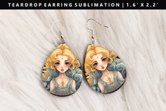 Virgo Teardrop Earring Sublimation PNG Design Product Image 1