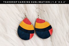 Retro Pop Art Teardrop Earring Sublimation PNG Design Product Image 1