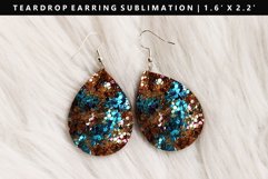 Sequin Teardrop Earring Sublimation PNG Design Product Image 1