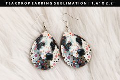 Funny Dog Teardrop Earring Sublimation PNG Design Product Image 1