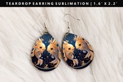 Zodiac Sign Teardrop Earring Sublimation PNG Design Product Image 1