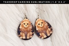 Zodiac Sign Teardrop Earring Sublimation PNG Design Product Image 1