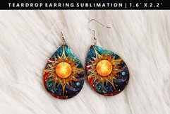 Celestial Teardrop Earring Sublimation PNG Design Product Image 1
