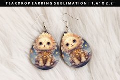 Zodiac Sign Teardrop Earring Sublimation PNG Design Product Image 1