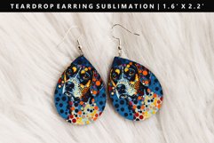 Funny Dog Teardrop Earring Sublimation PNG Design Product Image 1