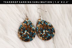 Sequin Teardrop Earring Sublimation PNG Design Product Image 1