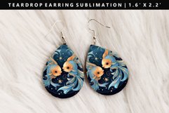 Zodiac Sign Teardrop Earring Sublimation PNG Design Product Image 1