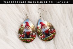 Loving Gnome Teardrop Earring Sublimation PNG Design Product Image 1