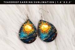 Celestial Teardrop Earring Sublimation PNG Design Product Image 1