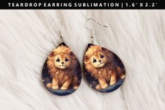 Zodiac Sign Teardrop Earring Sublimation PNG Design Product Image 1