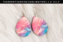 Iridescent Teardrop Earring Sublimation PNG Design Product Image 1