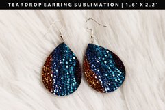 Sequin Teardrop Earring Sublimation PNG Design Product Image 1